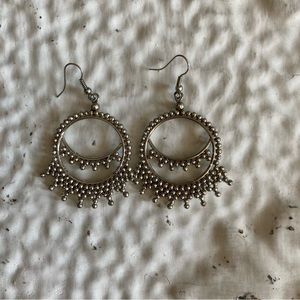 Bohemian Silver French Hook Earrings